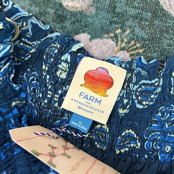 FARM Rio Blue Patterned Maxi Skirt - Picture 6 of 16